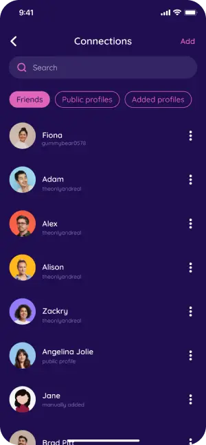 Unfold app screens on mobile